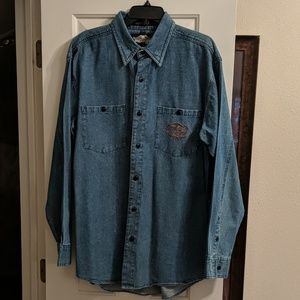 Harley davidson denim shirt
